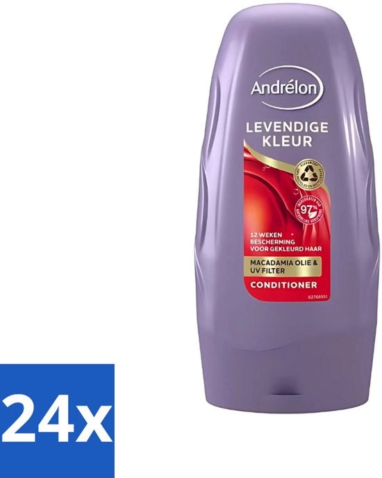 24 x Condizionatore per Capelli Colorati - Conservazione dei Colori - 250 ml - Per Capelli Colorati - Cura e Nutrizione dei Capelli - Luminosità dei Capelli