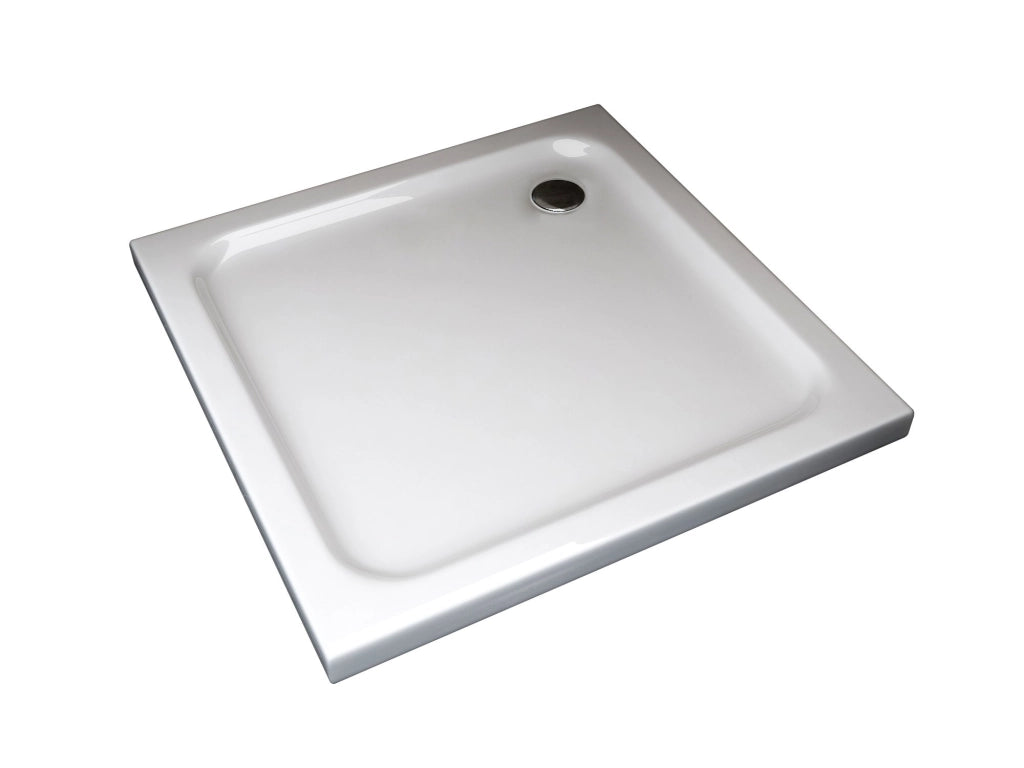 Piatto Doccia Ribassato Quadrato In Abs H 5cm Con Piletta Inclusa 80x80