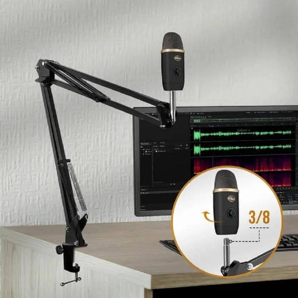 Trade Shop - Staffa Braccio Sospensione In Metallo Supporto Microfono Clip Scrivania Hd3283 -