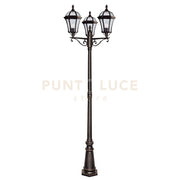 Capri Outdoor Post - Metallo e vetro marrone rustico