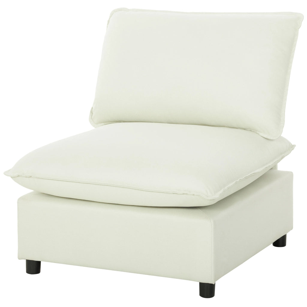 Poltrona Moderna Senza Braccioli ¨C Minimal ¨C 146x85x78cm Crema