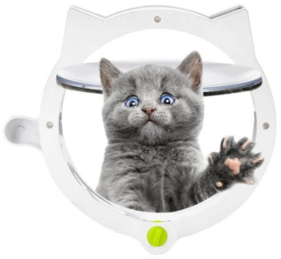 Porta per animali con microchip - Materiale ABS magnetico - 4 modalità di blocco - Resistente all'usura - Materiale ABS di alta qualità - Resistente agli urti - Porta per animali