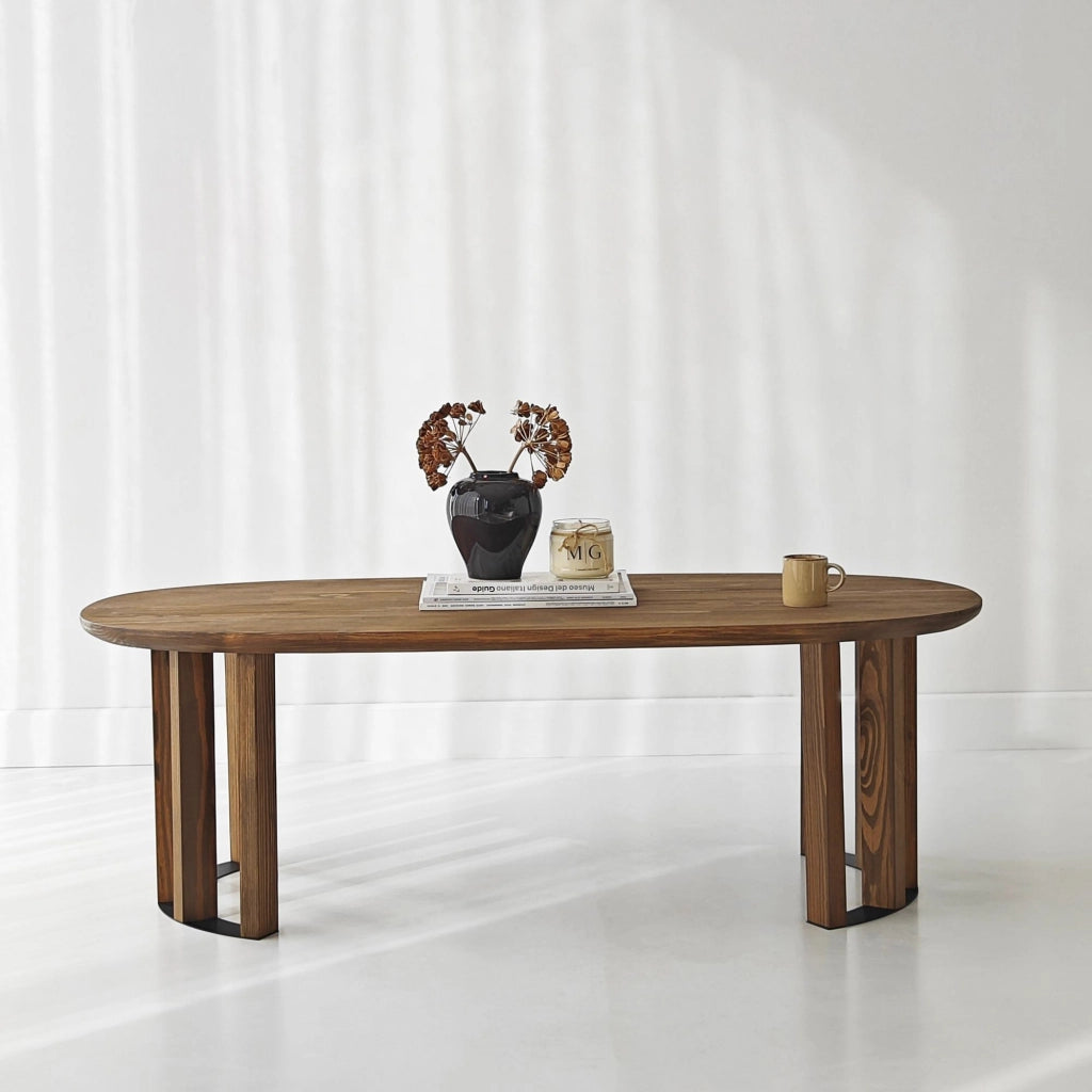 Tavolino in legno "Elysia" - 120 x 60 x 40 cm - Marrone