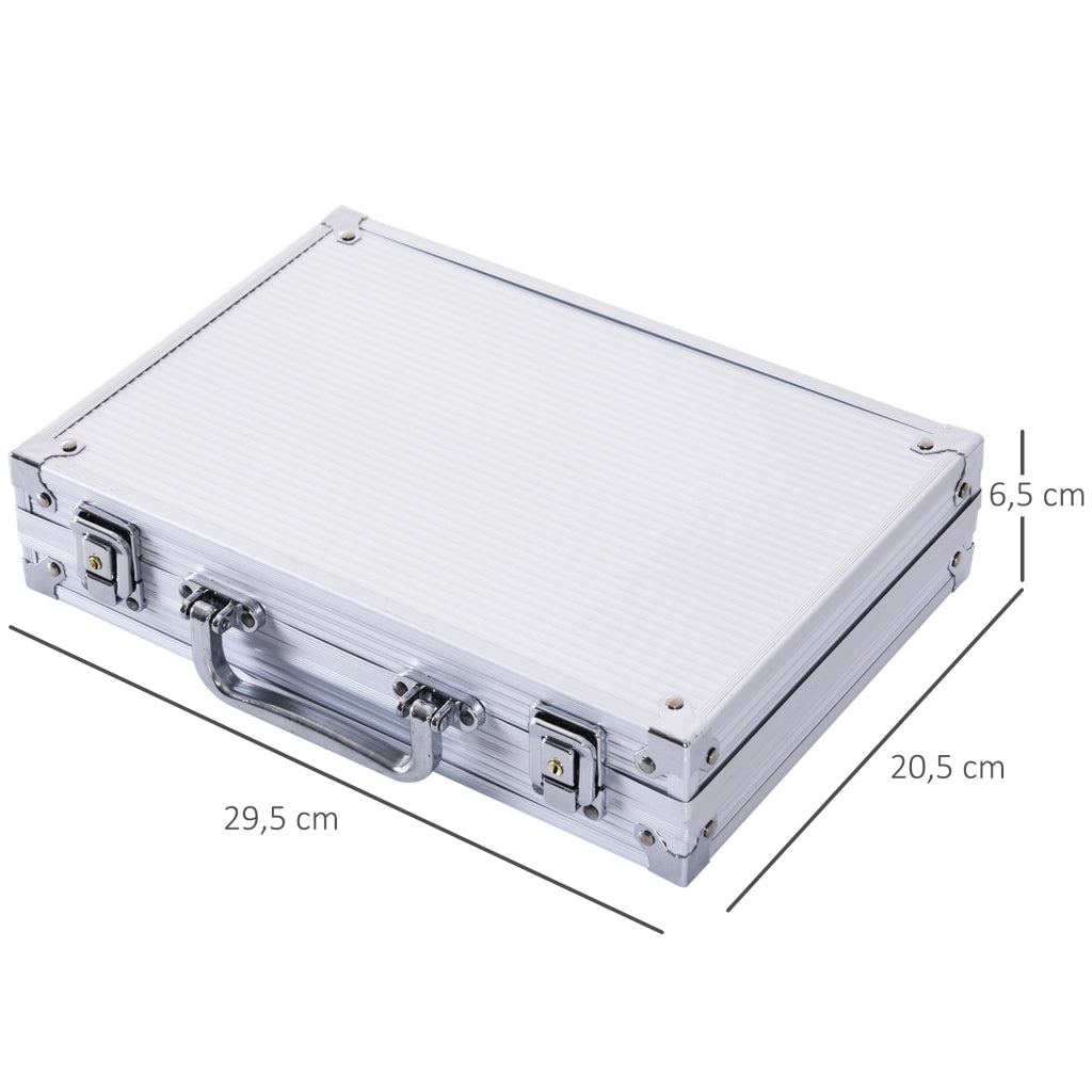 Set di Poker con Fichas e Dadi ¨C Minimal ¨C 29,5x20,5x6,5 cm Multicolore
