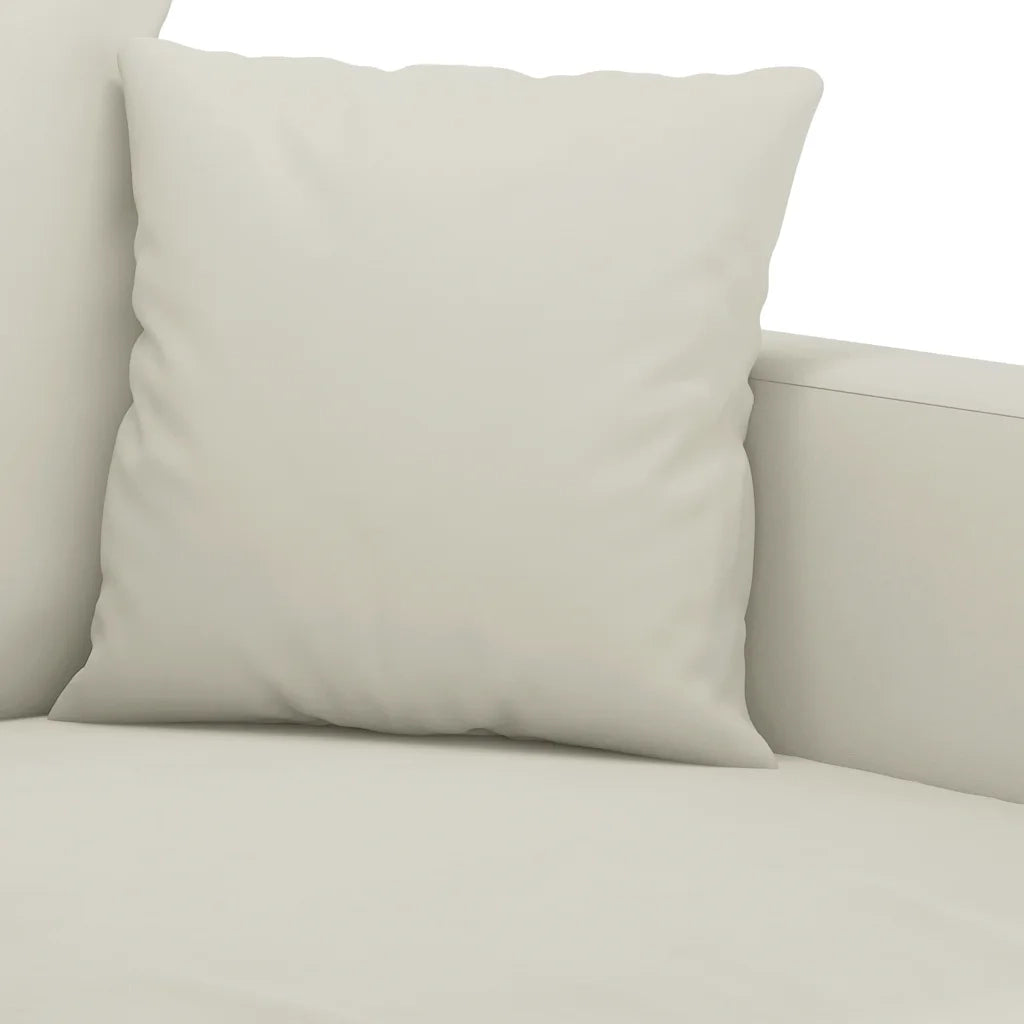 Set di Divani 4 pz con Cuscini Crema in Velluto
