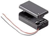Box portapile per 1 batteria 9v con interruttore