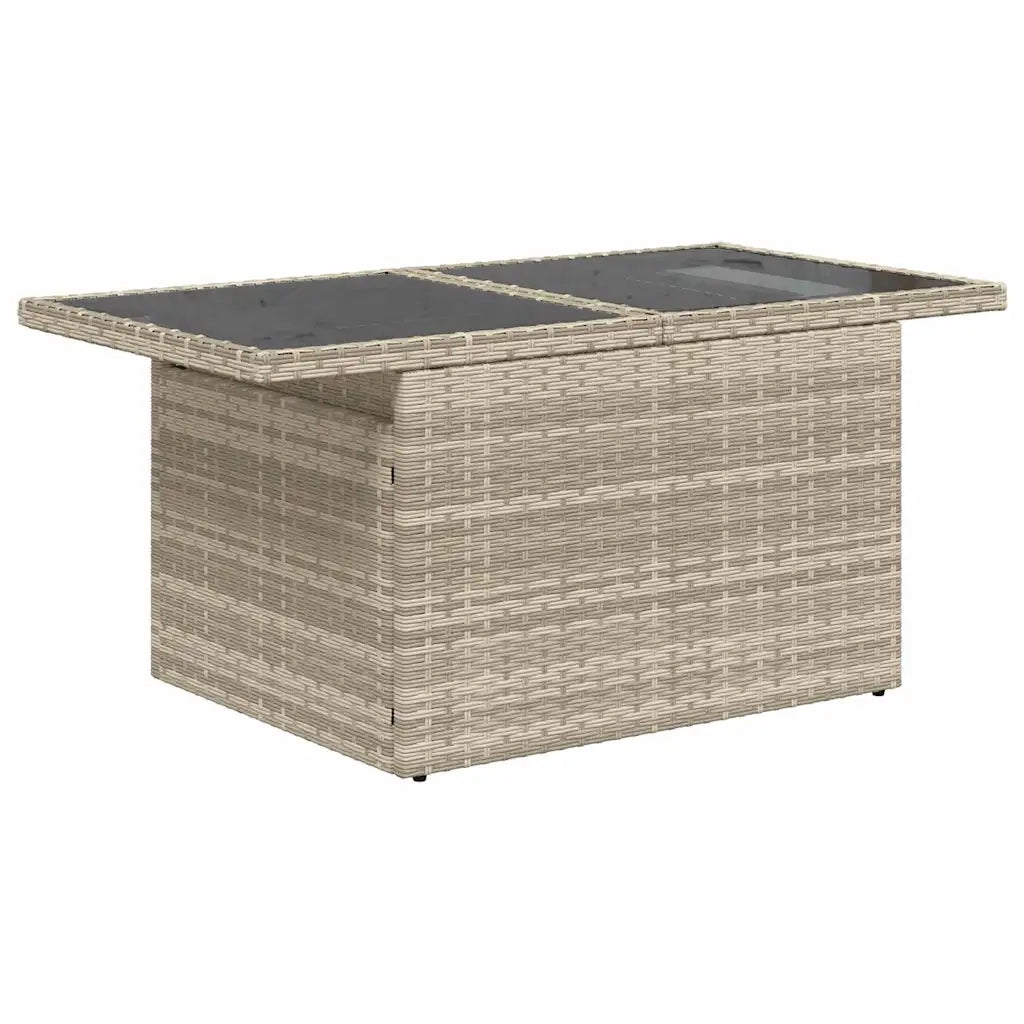 Set Divano da Giardino 5pz con Cuscini Grigio Chiaro Polyrattan 3268992