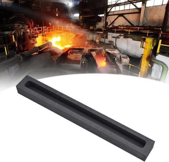 Forme a forma di grafito a forma di striscia - Forme a forma di fusione di metallo per Oro Argento Rame - 120×25×17mm.
