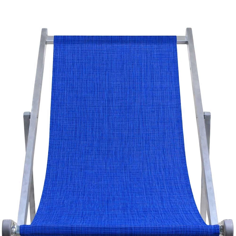 Sedia a Sdraio Alex in alluminio e textilene colore blu pieghevole da esterno