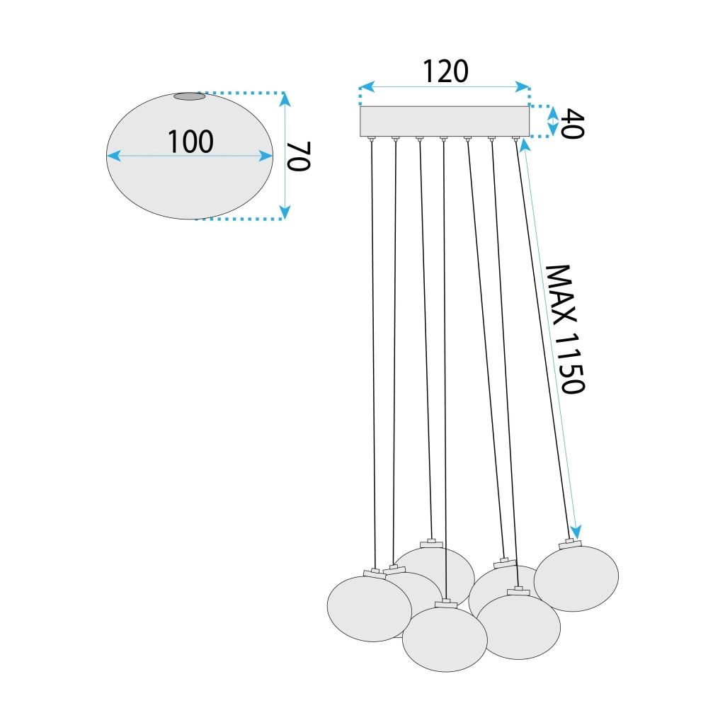 Lampada Ms020-7cp Black