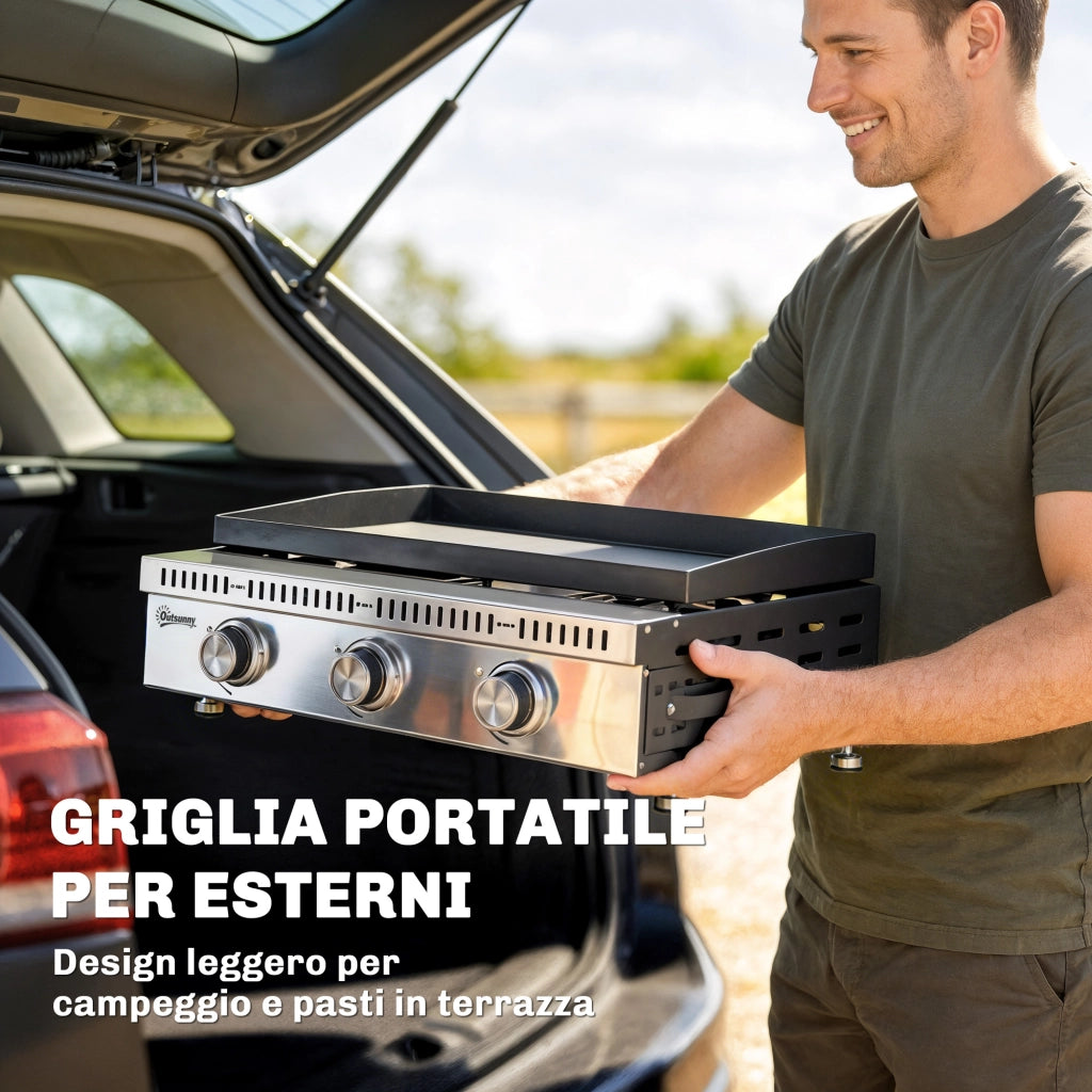 Griglia a Gas Portatile ¨C Minimal ¨C Nero