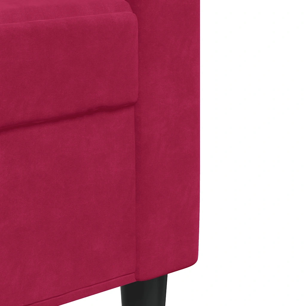 Divano a 2 Posti Rosso Vino 120 cm in Velluto 4007618
