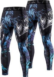 Pantaloni Sportivi con Compressione Rapida per Uomo - Leggins con Cintura Abdominale