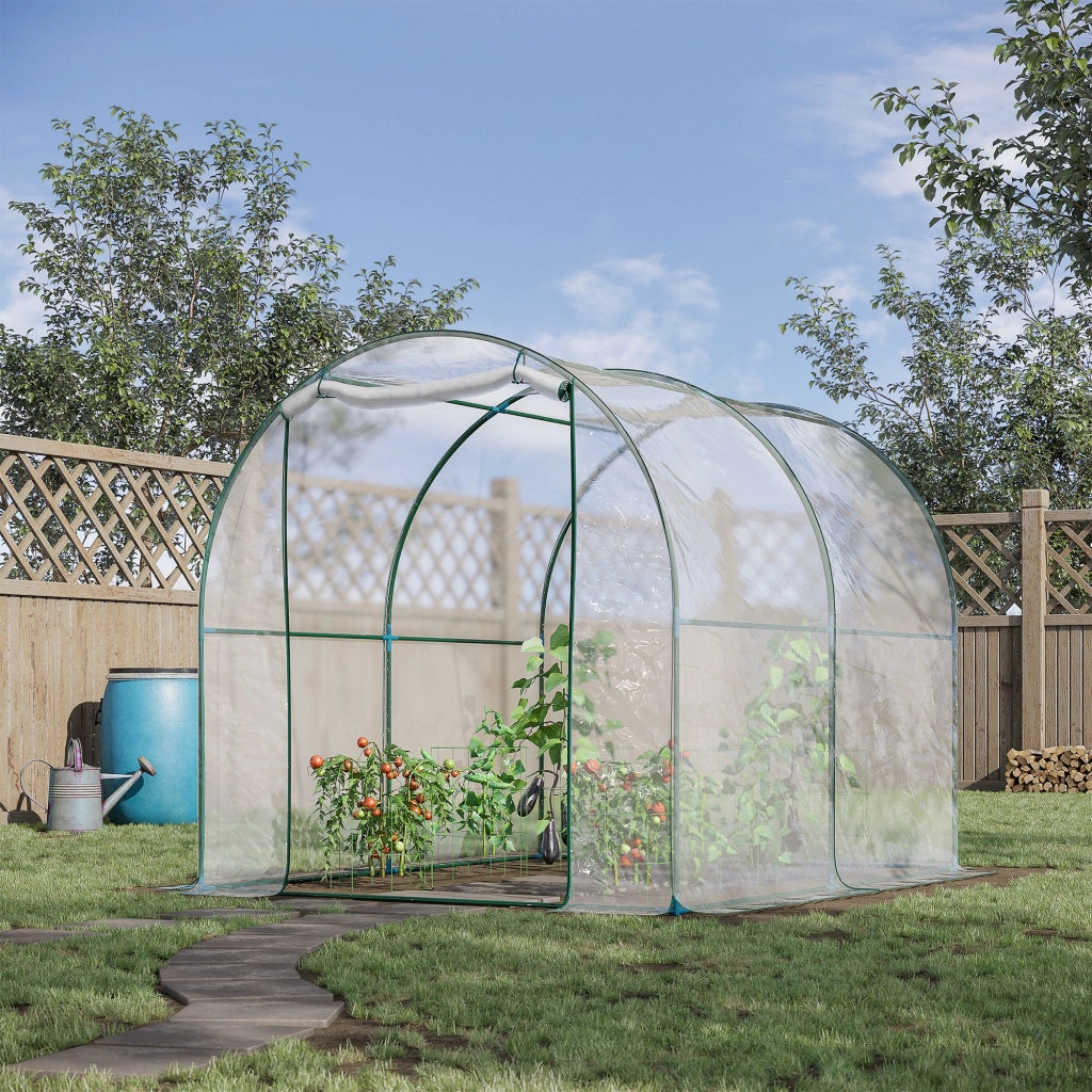 Serra Tunnel da Giardino ¨C Minimal ¨C Acciaio, PVC, 2x2.5x2m