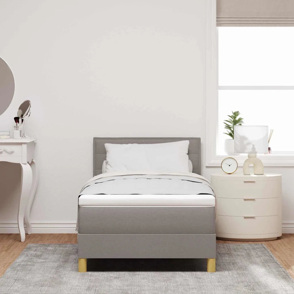 Letto a Sorgente LED con materasso Talpa 80 x 200 cm Tessuto