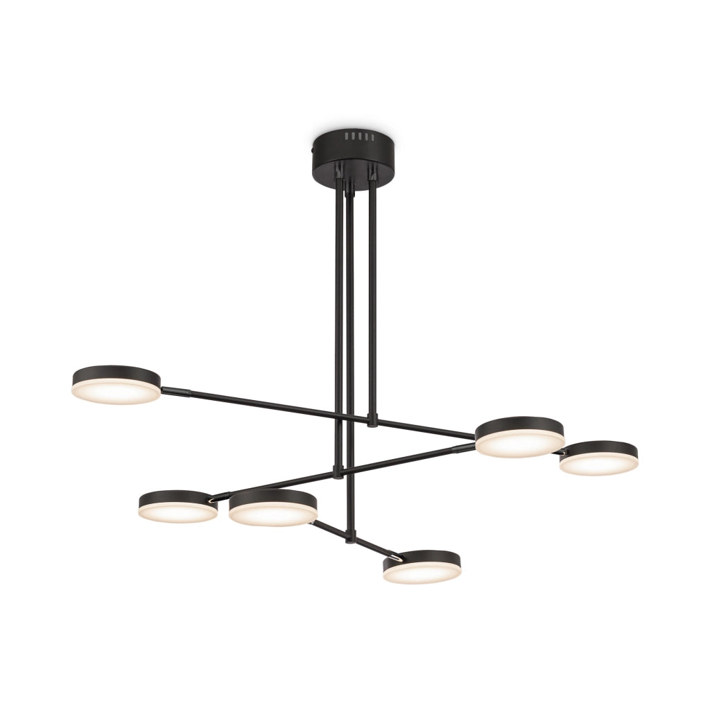 Lampada a sospensione Maytoni FAD LED 6 luci nera 3000K