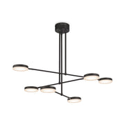 Lampada a sospensione Maytoni FAD LED 6 luci nera 3000K