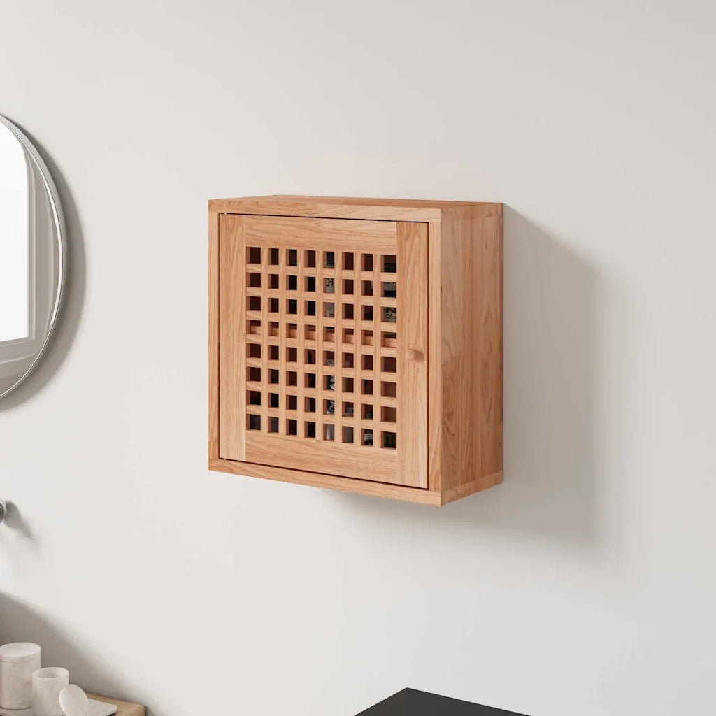 Armadietto da Parete 42x18x42 cm in Legno Massello di Noce 350367