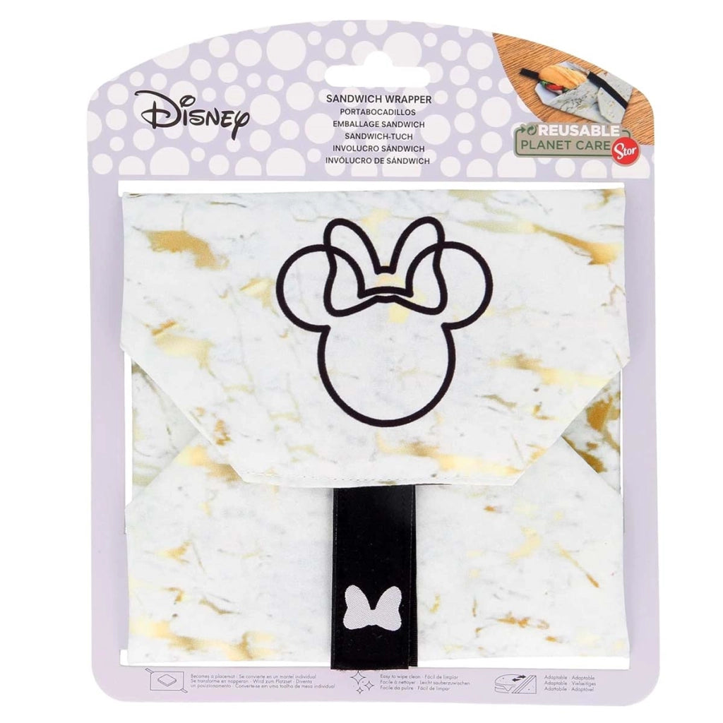 Imballaggio per la colazione Lavabile con chiusura in scratch Dorato Minnie Mouse