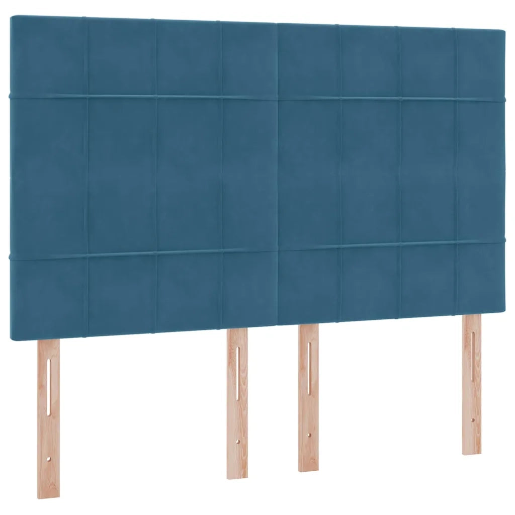 Letto con contenitore e materasso Blu Scuro 140 x 200 cm 3372037