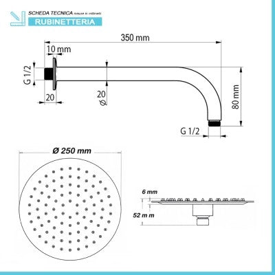 Set doccia con miscelatore Paffoni Blu Soffione 25 e kit doccetta
