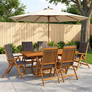 Set da pranzo da esterno con ombrellone 8 pz 6-Posti Antracite 3438552
