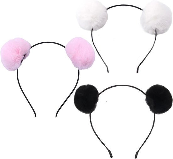 Cintura per capelli morbida con pompon per donne e ragazze