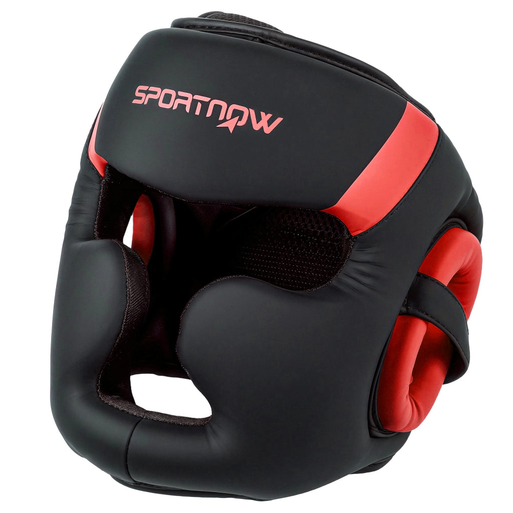 Casco da Boxe MMA ¨C Xylo ¨C Regolabile Rosso e Nero
