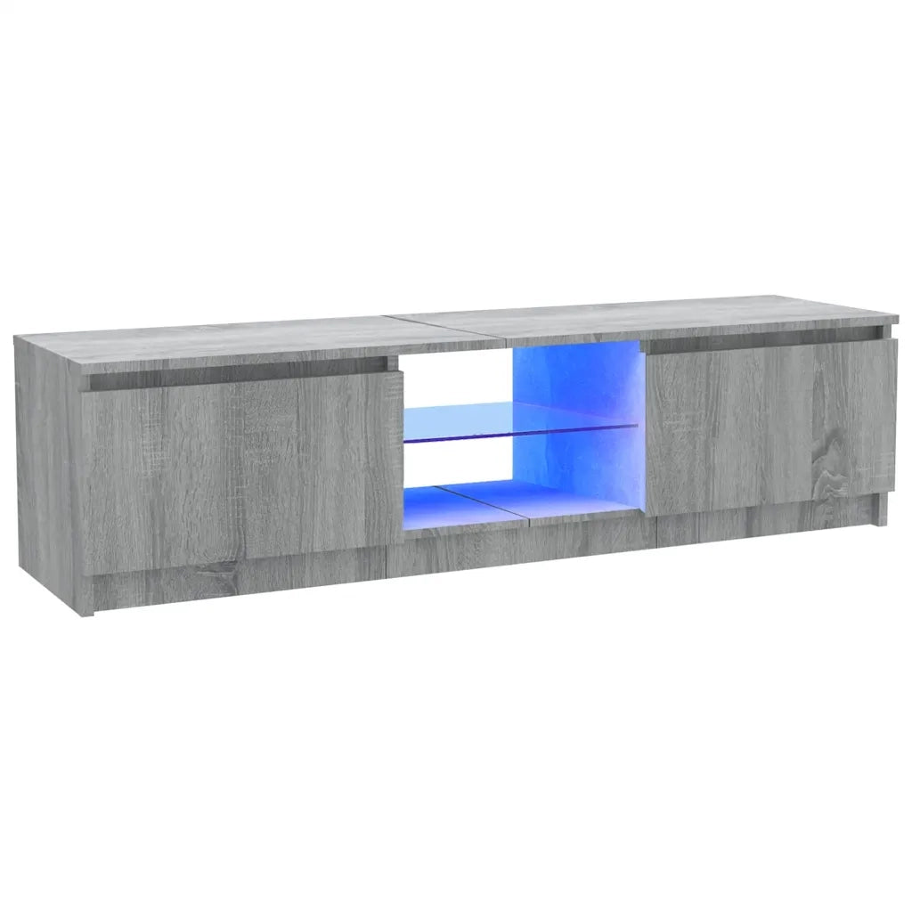 Mobile TV | Armadietto TV | Mobile Porta TV con Luci LED Grigio Sonoma 120x30x36 cm
