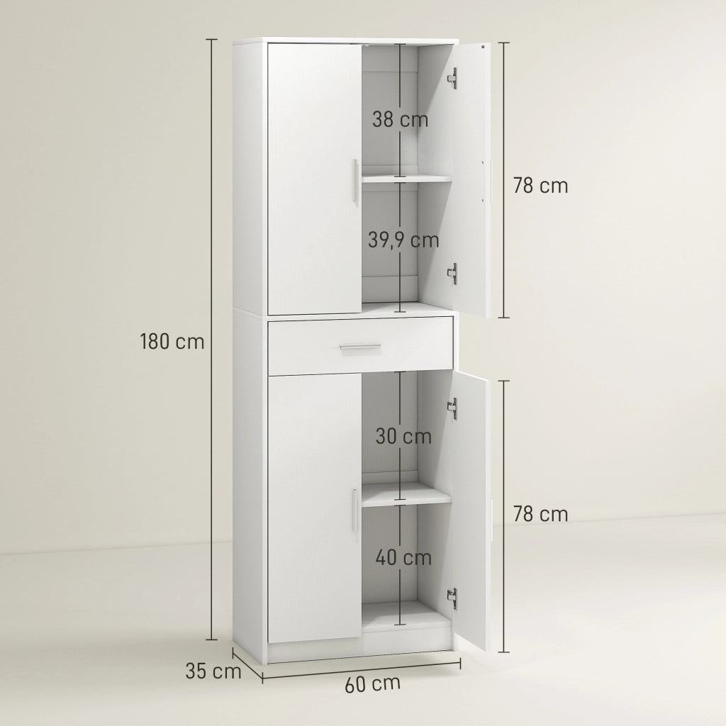 Armadio da cucina ¨C zephmum ¨C bianco, multistrato