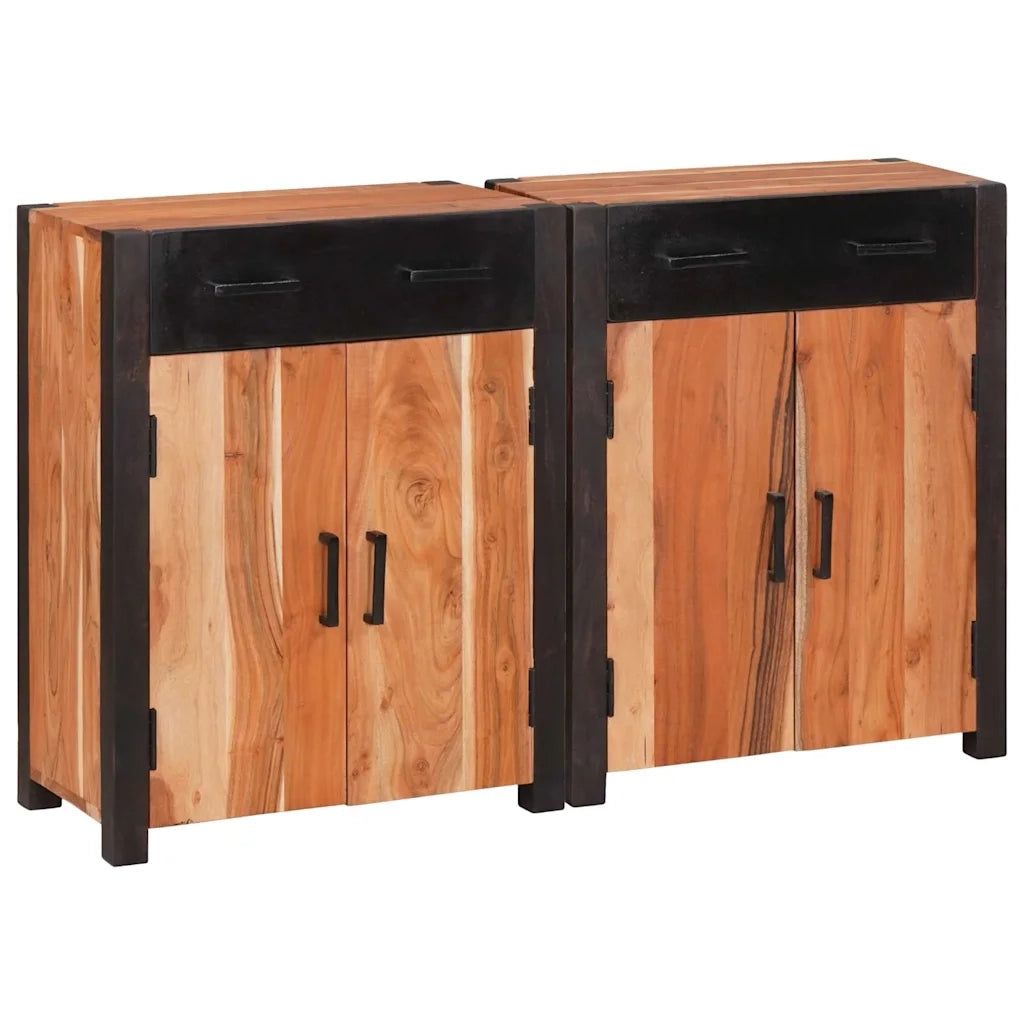 Credenza con cassetto 2 pcs Marrone 110 x 30 x 75 cm 3321526