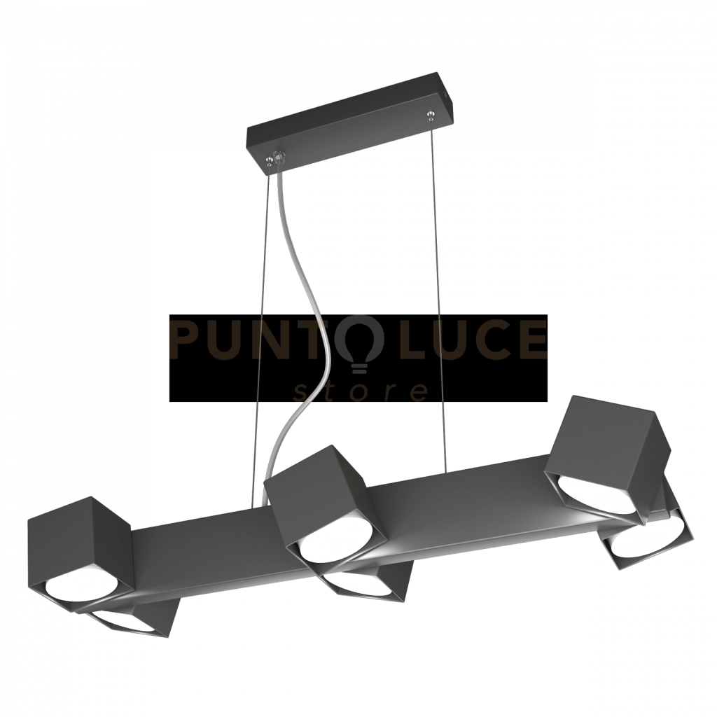 ROTATION SOSPENSIONE 6 LUCI GRIGIO ANTRACITE 1160-S6-GA