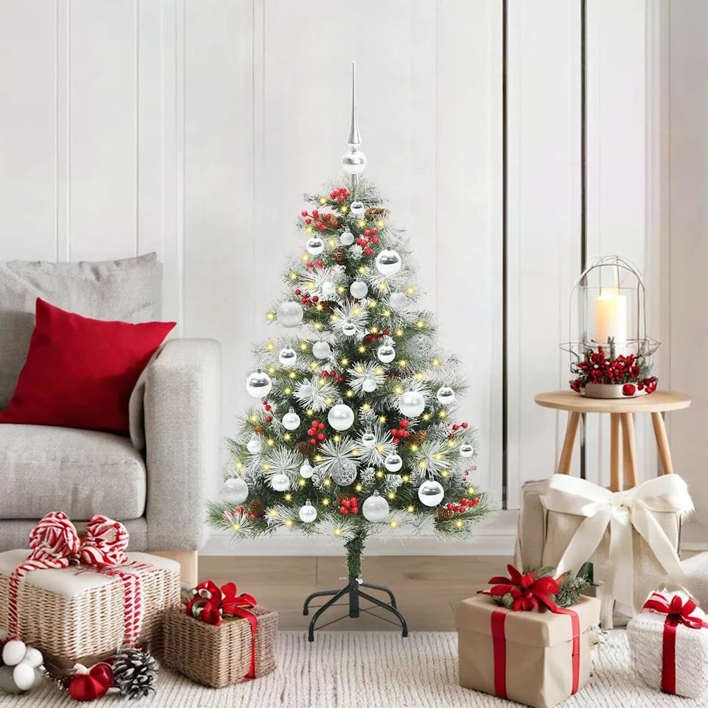 Albero di Natale artificiale Verde e bianco 120 cm 3395166