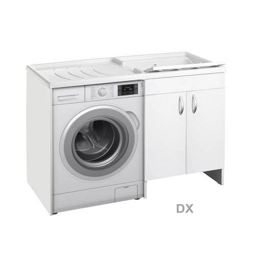 MOBILE COPRILAVATRICE CON VASCA- L124xP60xH89 cm Vasca a Dx- DH- pezzi 1