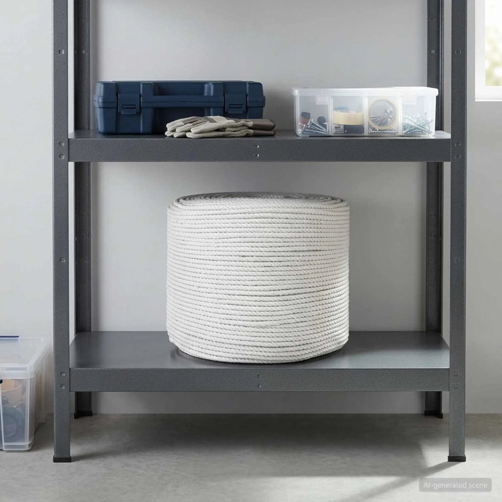 Corda di Cotone 14 mm 25 m Bianco 100% Cotone 42011866