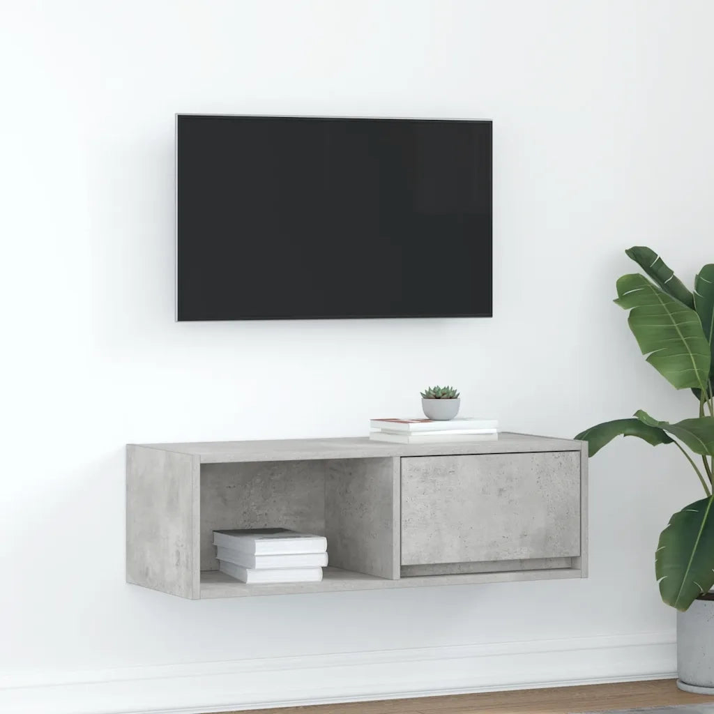Mobile per TV Grigio Cemento 80x31x25,5 cm Legno Multistrato 861460