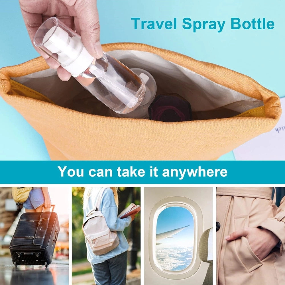 Trade Shop - Set 2pz Bottiglia Spray Da Viaggio Vuota Boccetta Trasparente Profumo 60ml 79399 -