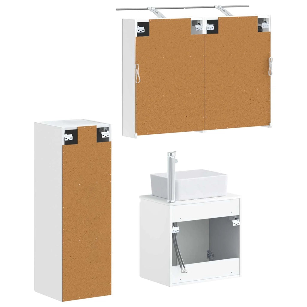 Set di mobili per il bagno 4 pz Bianco 3407431