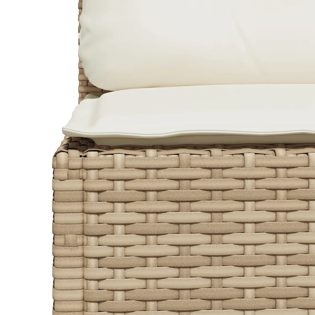 Set Divani da Giardino 11 pz con Cuscini Beige in Polyrattan 3262057