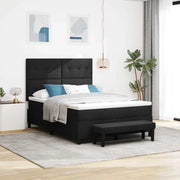 Letto a molle con testiera Nero 140 x 200 cm Tessuto 3344074
