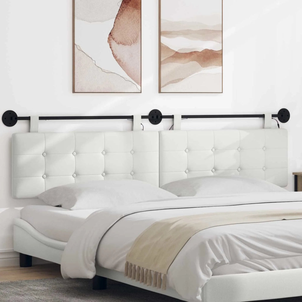 Testiera | Testata sospesa Con luce LED Bianco Similpelle