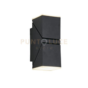Lampada da parete esterna a LED Montana, nera