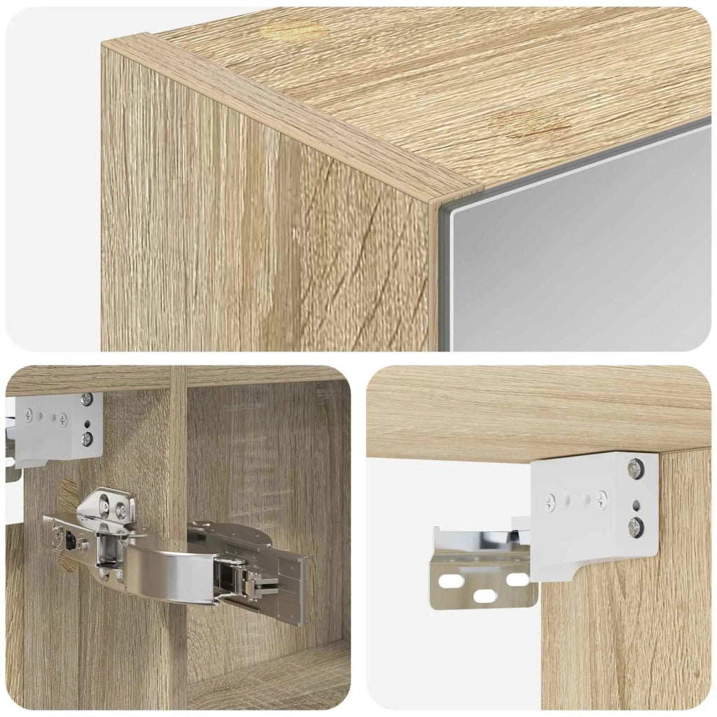 Mobiletto per specchio da bagno con lo scaffale Rovere Sonoma 889121