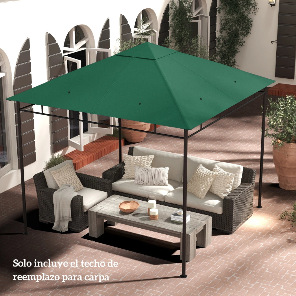 Copertura Gazebo Giardino 300x300 cm ¨C Minimal ¨C Verde
