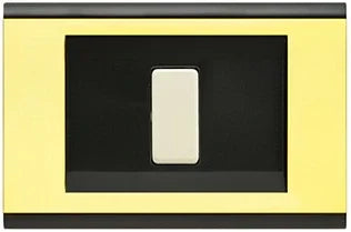 Placca Click 1F Nero e Oro FEB 2581/NOR