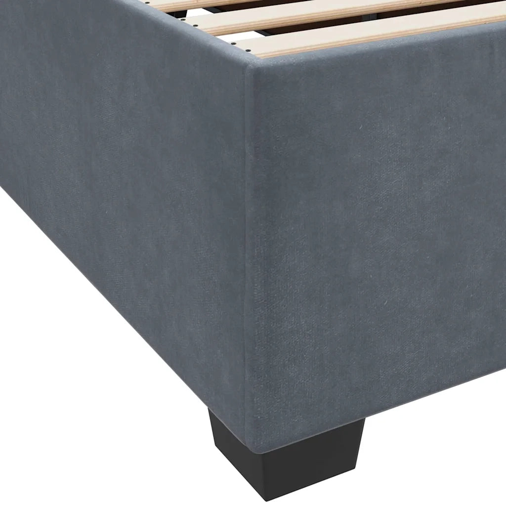 Letto singolo | Letto per adulti | Struttura del letto Grigio scuro 90 x 190 cm Tessuto