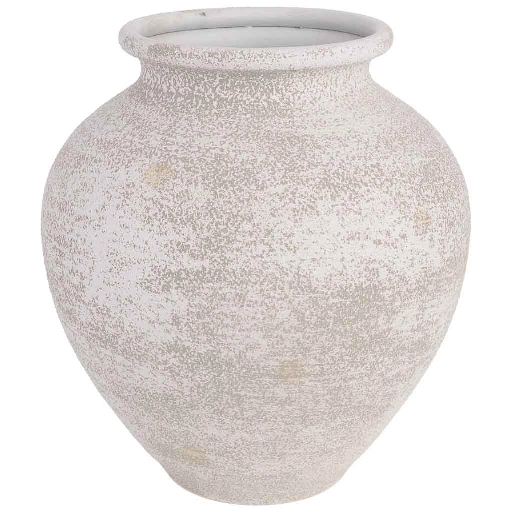 Vaso in metallo grigio 28,5x28,5x31h cm