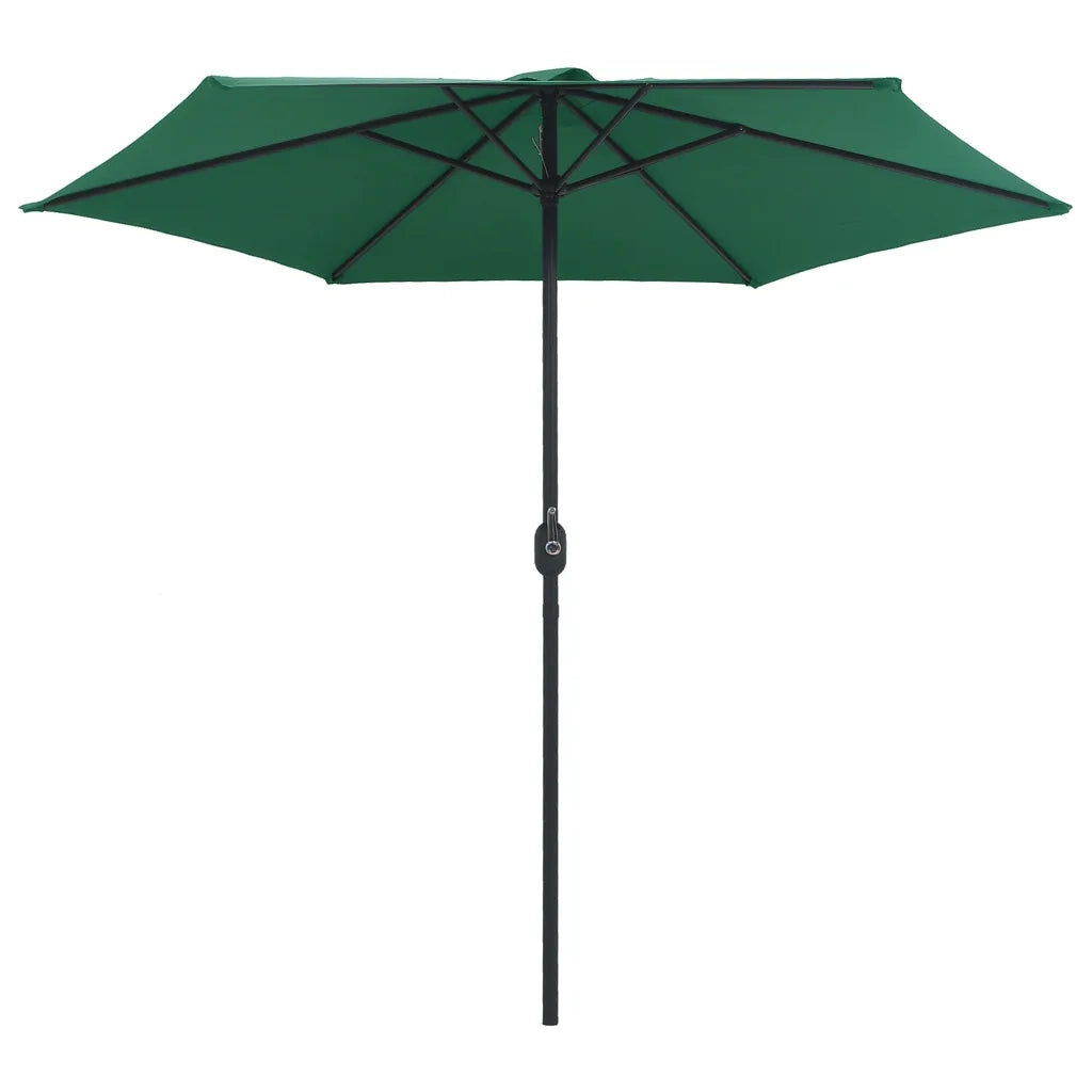 Ombrellone da Giardino-Ombrello da Balcone con Palo in Alluminio 270x246 cm Verde