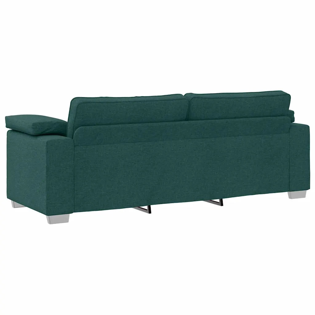 Divano 3-Persone Verde Scuro 220 cm Tessuto 4105242