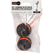 KIT 2 BOBINE IN NYLON DI RICAMBIO PER KOSMA007